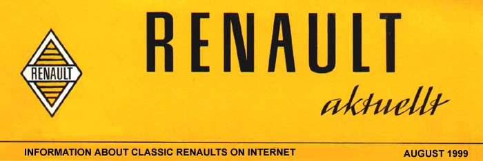 Renault news August 1999