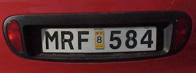 The license plate of my 1998 Renault Scenic